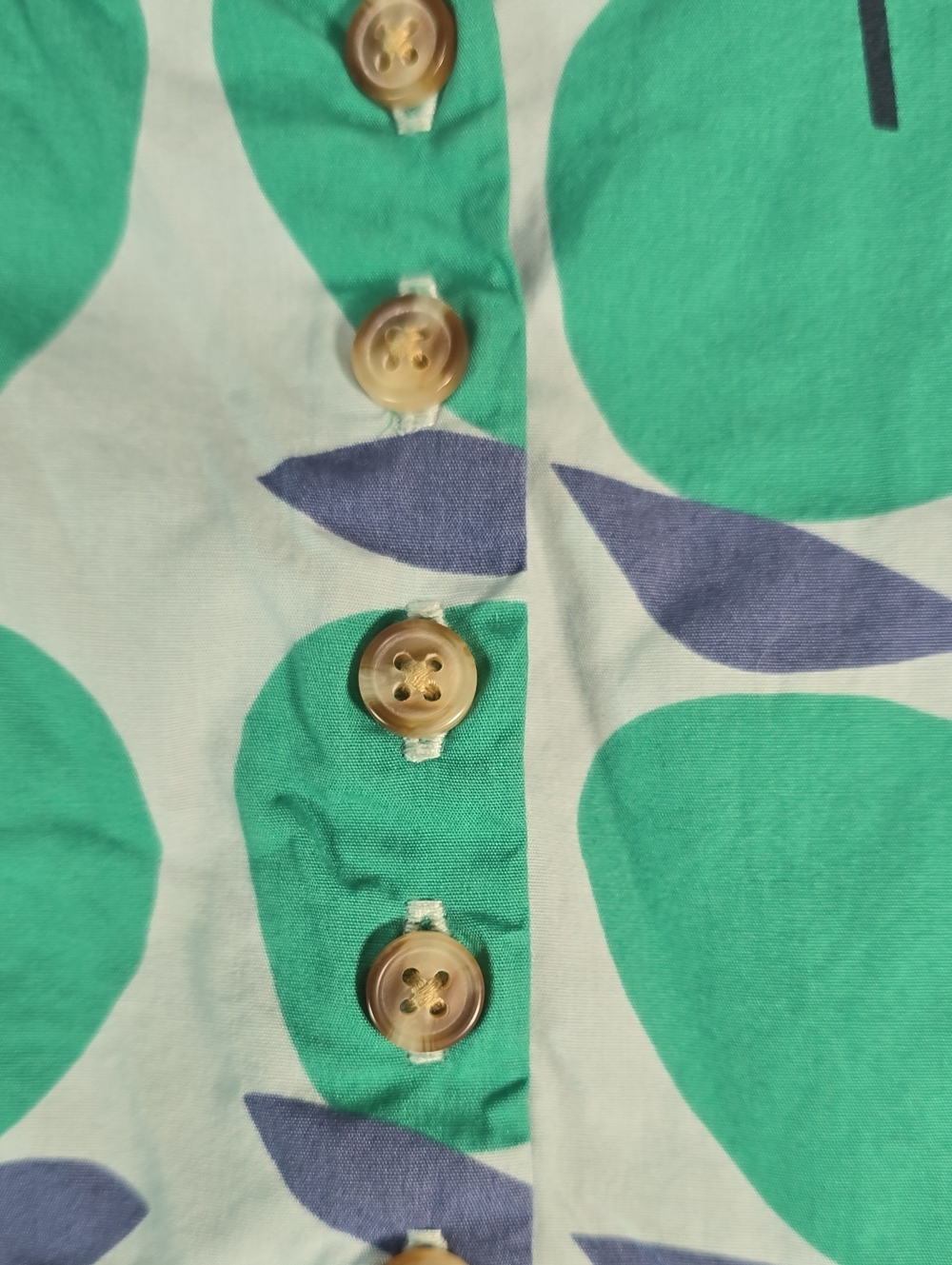 Tea Collection Green Apple Print Ruffled Kids Dress - Picture 5 of 9